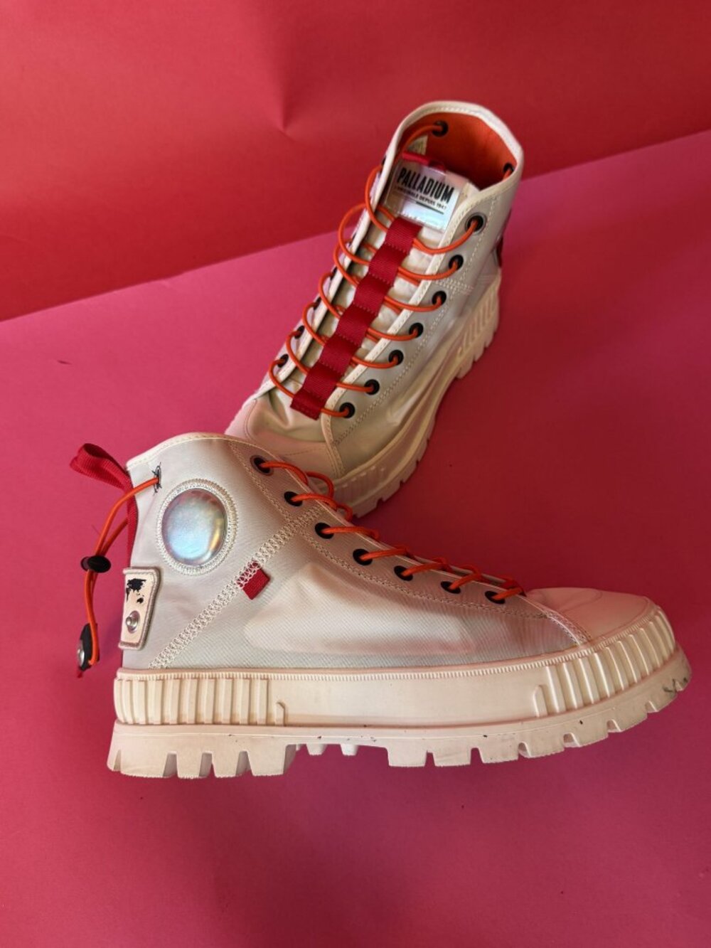 Palladium Pallashock Mid Ticket to Earth Star White Sneaker Boots